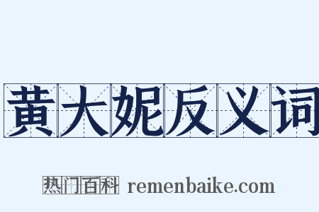 黄大妮反义词是什么意思的图片